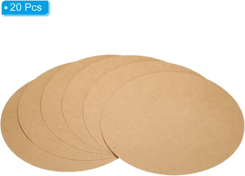 Miniatura 3 de PATIKIL Papel de cartón redondo de 9.8 pulgadas, 20 unidades de círculos de disco en blanco para decoración de fiestas, manualidades, manualidades