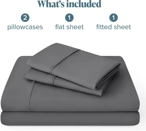 Miniatura 8 de Bare Home - Juego de sábanas y fundas de almohadas de microfibra ultrasuave de 1,800 hilos y doble bolsillo, doble cepillado, bolsillo profundo, 02