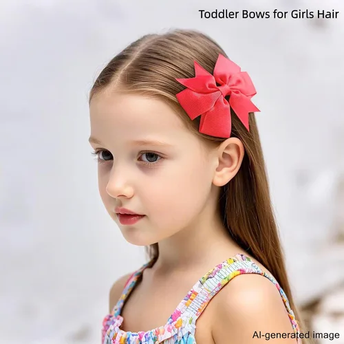 Miniatura 6 de 40 lazos para el pelo de grogrén de 3 pulgadas, con clips de cocodrilo, para niñas, bebés, adolescentes, en pares