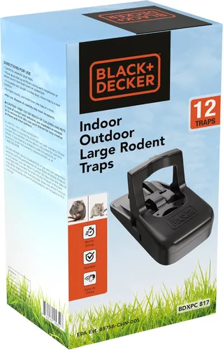 Miniatura 9 de BLACK+DECKER Trampa para ratas para exteriores y ratas en interiores, mata instantáneamente ardillas y ardillas - Trampa a presión para roedores