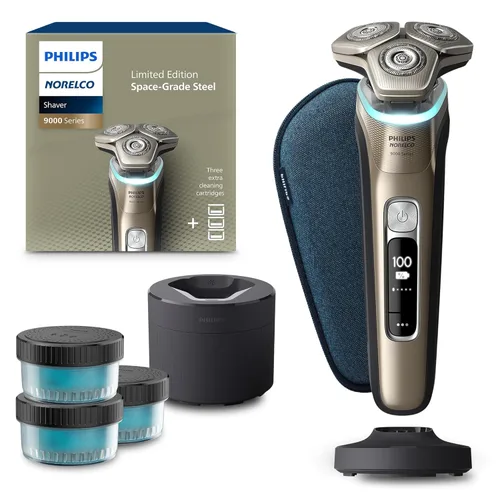 Miniatura 8 de Philips Norelco Shaver i9000 Prestige, afeitadora eléctrica húmeda y seca, Mystic Aqua, tecnología SenseIQ, sistema Triple Lift & Cut, cuchillas