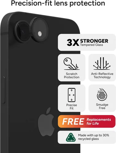 Miniatura 2 de ZAGG Glass Elite - Protector de lente de cámara antirreflectante para iPhone 17e/ 16e - Tecnología antirreflejos, máxima resistencia a impactos