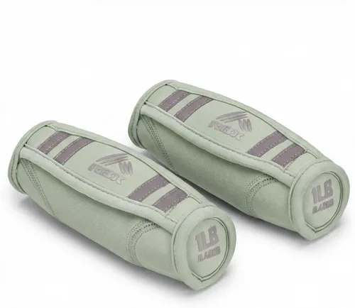 Miniatura 11 de RBX Par de pesas para caminar de 2 libras (1 libra cada una), pesas suaves con correas de seguridad reflectantes, agarre ergonómico y tela