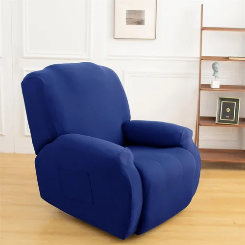 Miniatura 15 de LazyBoy - Funda para sillón reclinable, color liso, 4 piezas, fundas protectoras de muebles para sillón reclinable con bolsillo, funda para sofá