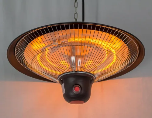 Miniatura 3 de Hiland HIL-PHE-1500BR - Cenador eléctrico para interiores y exteriores, con LED/mando a distancia, 1500 vatios, grande, color negro