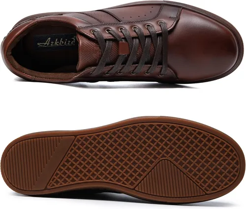 Miniatura 3 de Zapatos deportivos Oxford casuales para hombre, zapatos Oxford de cuero elegantes para caminar, para comodidad diaria, trabajo y ocio