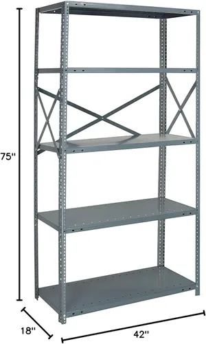 Miniatura 564 de Quantum QSBU-245BK Heavy Duty Shelving Unit with (7) Shelves and (24) QUS245 Black Bins for Garage Warehouse Storage Distribution 400 lb Load