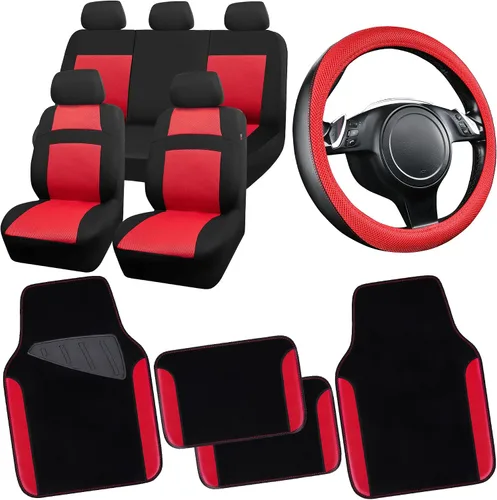 Miniatura 12 de CAR PASS Alfombrilla impermeable para automóvil, alfombrillas universales para automóvil con almohadilla para el talón del conductor, alfombra