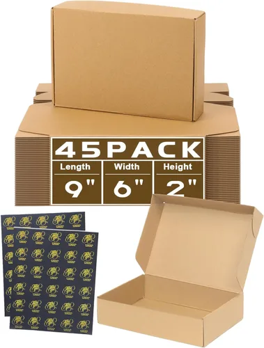 Miniatura 50 de Cajas de envío pequeñas de 6 x 4 x 2 pulgadas para pequeñas empresas, paquete de 30 cajas de correo moradas, caja de embalaje de cartón corrugado