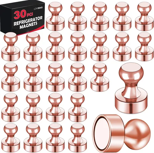 Miniatura 46 de LOVIMAG Imanes para nevera, 16 unidades, pizarra blanca para refrigerador, pequeño imán fuerte, accesorios de cocina, juego de casillero decorativo