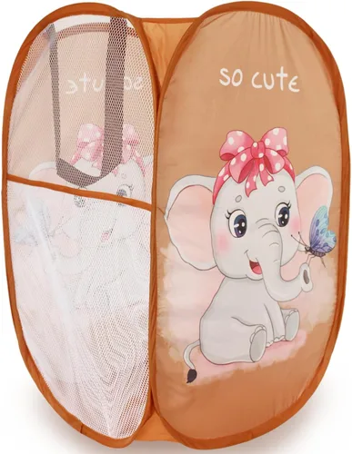 Miniatura 10 de Bolsa de almacenamiento de ropa sucia plegable tierna con imágenes (3)