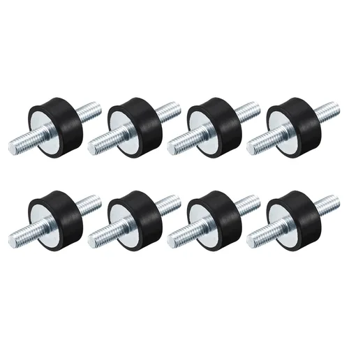 uxcell Soportes de goma M6x18mm, 8pcs Anti Vibración Aislador Studs Amortiguador Macho para Compresores de Aire, Motor de Garaje, Motores Diesel,