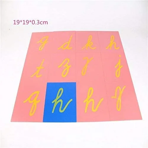 Miniatura 9 de DANNI Juguetes para bebés Montessori Language Lower Case Papel de lija Letras Cursiva Tablero de Rastreo Temprano Preescolar Cumpleaños