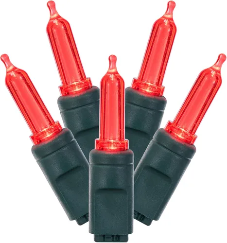 Miniatura 3 de Vickerman El juego de luces X6G7533 cuenta con 50 luces LED en cable verde con espacio de bombillas de 6 pulgadas, 25 pies, color lima