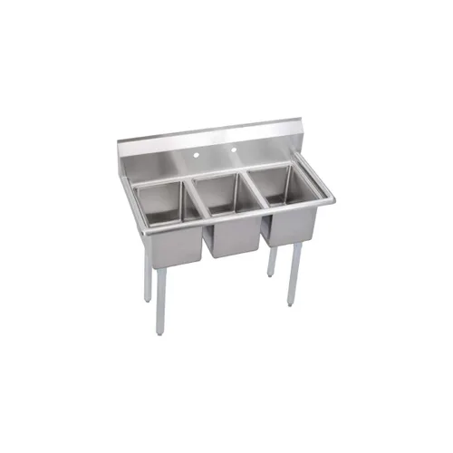Miniatura 8 de Elkay Foodservice Fregadero de 3 compartimentos, 39 x 19.75 pulgadas OA, altura de trabajo de 36 pulgadas, cuenco de 10 x 14, 10 profundos