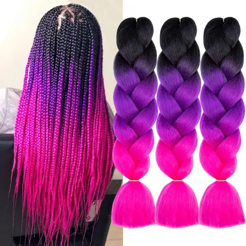 Miniatura 12 de Beige (613#) 6 paquetes de cabello trenzado de 24 pulgadas, de fibra sintética, sin picazón, extensiones de cabello para trenzar jumbo, textura