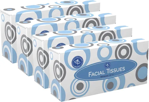Miniatura 5 de HAO Pañuelos faciales [hogar y negocios] Caja de 100 unidades de papel de seda estándar de 2 capas