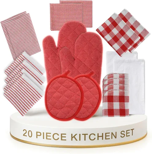 Miniatura 29 de LANE LINEN Juego de 6 paños de cocina de algodón para secar platos, 18 x 28 pulgadas, absorbentes, de secado rápido, color beige 07: Amarillo