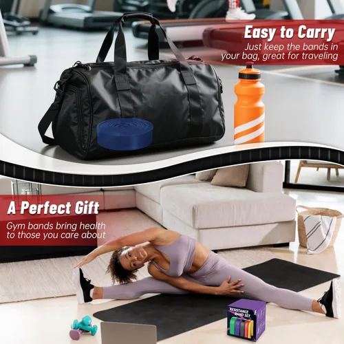 Miniatura 6 de Pull Up Assistance Bands, 5-Level Resistance Bands for Working Out, Pull Up Bands for Men & Women, Exercise Bands for Full-Body Training, Fitness
