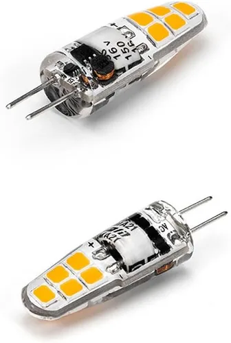 Miniatura 4 de Paquete de 8 bombillas LED G4 de 12 V de 1.3 W (bombilla halógena equivalente a 10 W), blanco cálido 3000 K G4JC base bi-pin para paisaje, debajo