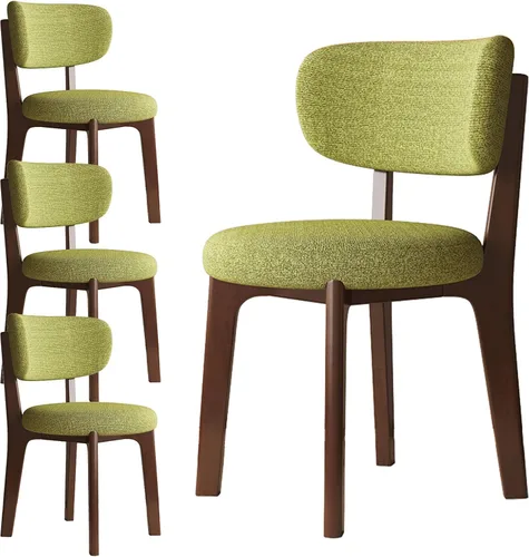 Miniatura 16 de Sillas de comedor de nogal, juego de sillones 2/4, juego de comedor moderno de mediados de siglo con patas de madera silla de comedor para cocina