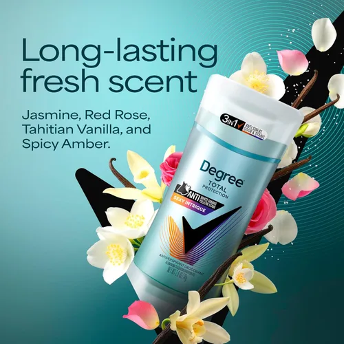 Miniatura 3 de Degree Desodorante antitranspirante sexy intriga para 72 horas de protección 3 en 1 contra el sudor, el olor y las manchas, 2.6 oz