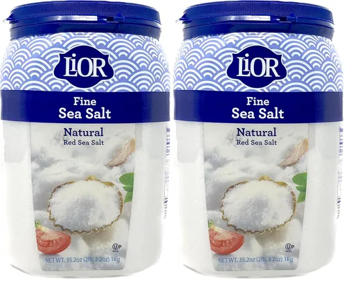 Miniatura 4 de LiOR Sal marina fina, sal marina roja natural Tarro de chef de sal marina kosher, Kosher para Pascua 35.2 onzas