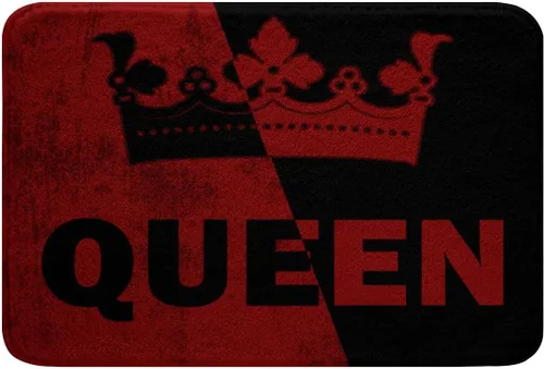 Miniatura 11 de Erosebridal King Crown - Tapete de baño vintage negro y gris, tapete romántico para el día de San Valentín, para exteriores, 16 x 24 pulgadas
