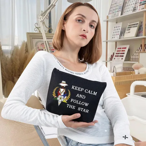 Miniatura 4 de LEVLO Bolsa de cosméticos de hermandad de hermandad de mujeres regalo para hermana Keep Calm And Follow The Star Sisterhood Merch, Sigue a The Star