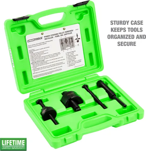 Miniatura 2 de OEMTOOLS Kit de extractor e instalador de polea de dirección asistida, remueve e instala poleas de bomba de dirección asistida en la mayoría