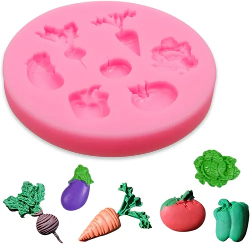 Miniatura 9 de Molde de silicona en forma de hongo en forma de hongo, molde para llavero de verduras para dulces, chocolate, decoración de pasteles, dulces