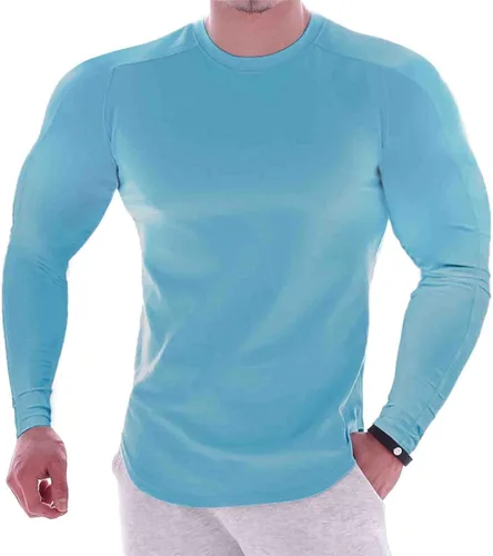 Miniatura 48 de Camisas de compresión atléticas de manga larga para hombre, capa base, camisa de entrenamiento atlético, camisas de compresión, camisetas deportivas