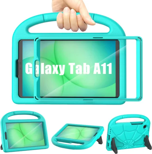 Miniatura 10 de Funda infantil para Samsung Galaxy Tab A11 /A9 de 8.7 pulgadas versión 2025/2023, ligera, a prueba de golpes, apta para niños, con protector