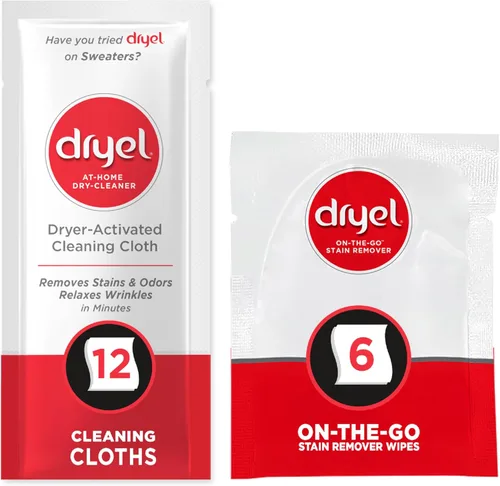 dryel Recarga de Limpiador en Seco para el Hogar, Nuevo y Mejorado, Cuidado Suave de la Ropa para Telas Especiales y Prendas Solo de Limpieza en