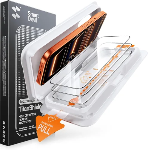 Miniatura 11 de SMARTDEVIL Paquete de 3 protectores de pantalla para iPhone 17, vidrio templado óptico transparente 9H, 2 veces resistencia a los impactos