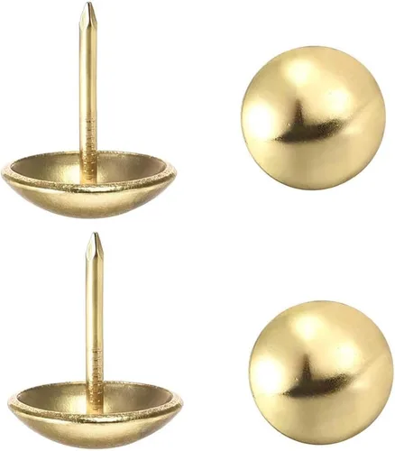 Miniatura 11 de Tachuelas de tapicería, paquete de 100, adornos decorativos de cabeza de clavo, tachuelas para muebles para sofá, silla, cama y otros muebles