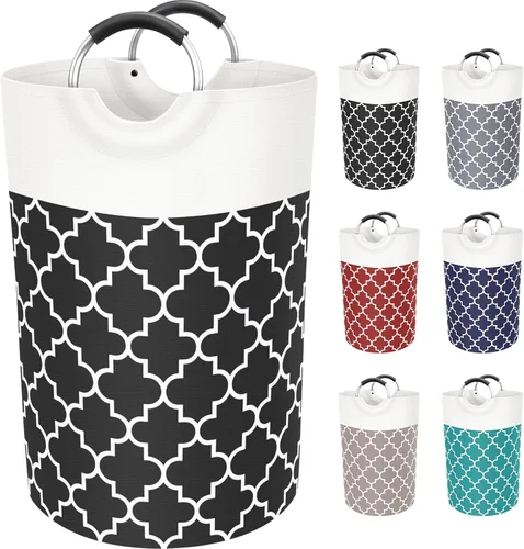 Fabspace Cesta grande para la ropa sucia, bolsa plegable con asas, impermeable, para viajes, baño, universidad, artículos esenciales para dormitorio