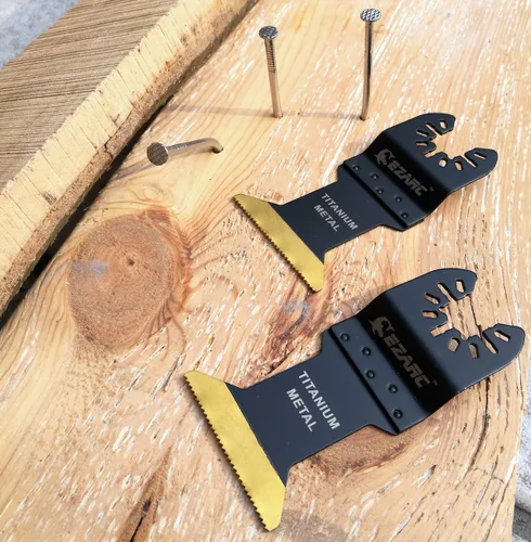 Miniatura 4 de EZARC Cuchillas oscilantes de titanio, cuchillas multiherramienta oscilantes para metal, clavos de madera, corte de tornillos, plástico, paquete de 3