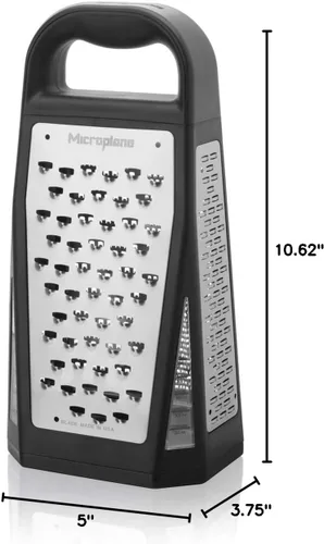 Miniatura 8 de Microplane Elite - Rallador de cinco cuchillas con base de taza medidora, cinco superficies de rejilla incluyendo cinta fina, gruesa, de doble cara