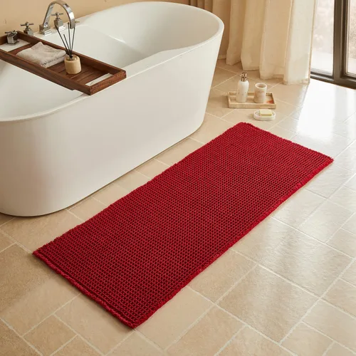 Miniatura 106 de Triohero Tapete de baño con diseño de gofre, tapete de baño pequeño y bohemio, antideslizante, lavable, ultra suave, súper absorbente, de secado