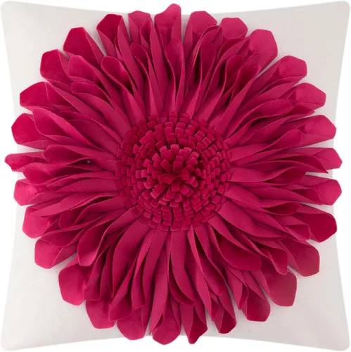 Miniatura 12 de OiseauVoler - Funda de cojín decorativa, hecha a mano, con girasol 3D, para sala de estar, hogar, cama, decoración de 18x18 pulgadas Azul-azul
