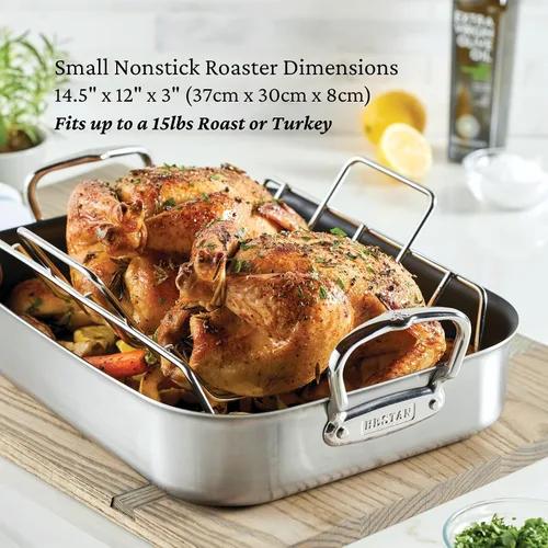 Miniatura 2 de Hestan Provisiones: sartén antiadherente con revestimiento clásico de 14.5 pulgadas con estante de acero inoxidable
