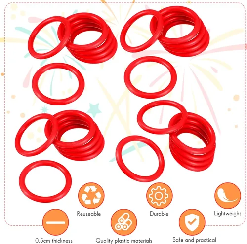 Miniatura 3 de 12 anillos pequeños de lanzamiento de anillos para botellas, anillos de carnaval de plástico de 2.1 pulgadas, aro de lanzamiento de vino, pequeños