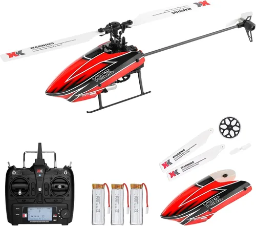 CKYSCHN WLtoys K110S XK Helicóptero RC sin escobillas 6CH, 2.4G Helicóptero de control remoto para adultos - Helicóptero de vuelo invertido 3D,