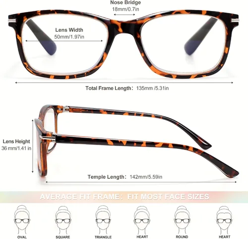 Miniatura 4 de EYEGUARD Paquete de 4 lentes de lectura con bloqueo de luz azul para mujeres y hombres, bisagra de resorte, lentes de filtro antirreflejos