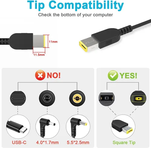 Miniatura 2 de Cargador adaptador de CA para Lenovo IdeaPad Flex 15 59393845; 59393854; 59393856