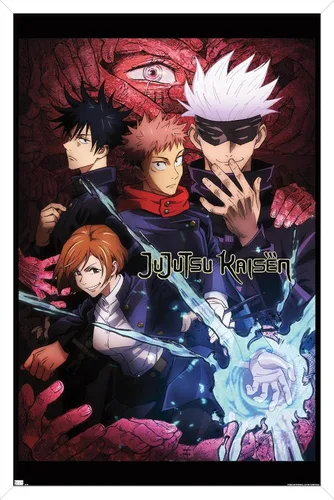 Miniatura 9 de Jujutsu Kaisen - Póster de pared inglés de una hoja, 22.4 pulgadas de largo x 14.7 pulgadas de ancho, versión premium sin marco
