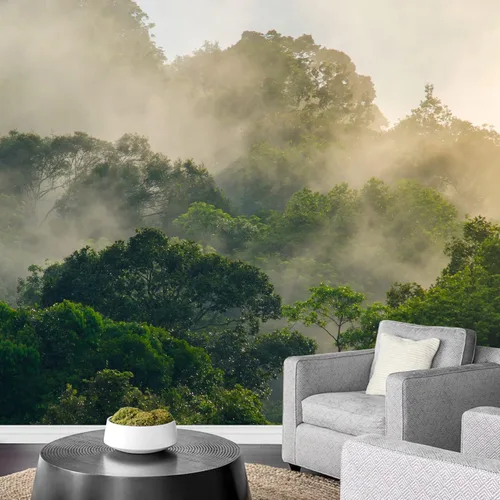 Miniatura 31 de SIGNWIN Mural de pared, paisaje natural con niebla en el bosque, papel tapiz autoadhesivo extraíble, decoración de pared para dormitorio, sala