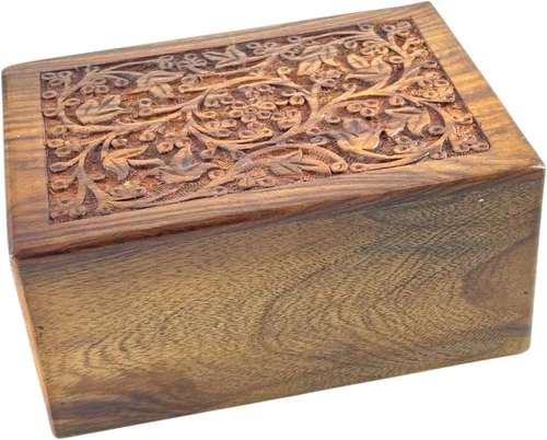 Miniatura 11 de Caja de Urna de Madera para Cenizas Humanas, Urnas Funerarias de Cremación, Urna Decorativa, Caja Conmemorativa para Mascotas, Urna para Gatos Bebés