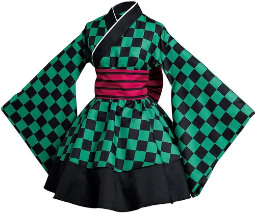 Miniatura 4 de Tanjirou Kamado - Disfraz de cosplay de anime para mujer, kimono, uniforme